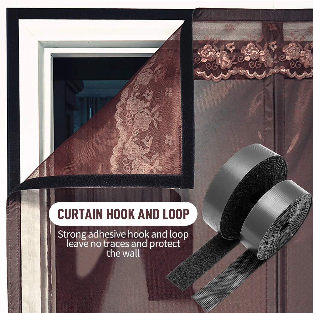 Window Screen Hook and Loop Edging Tape for Net Mesh Screen Self Adhesive Edging Strips