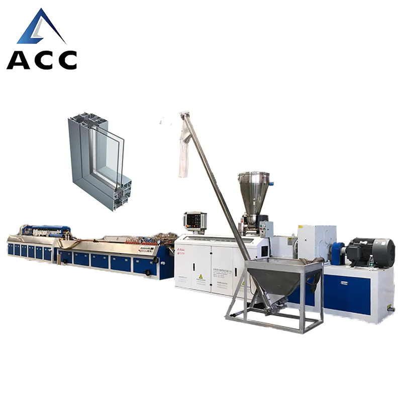 Plastic Cable Protection Cover UPVC Profile Extrusion Machine / upvc window making machine