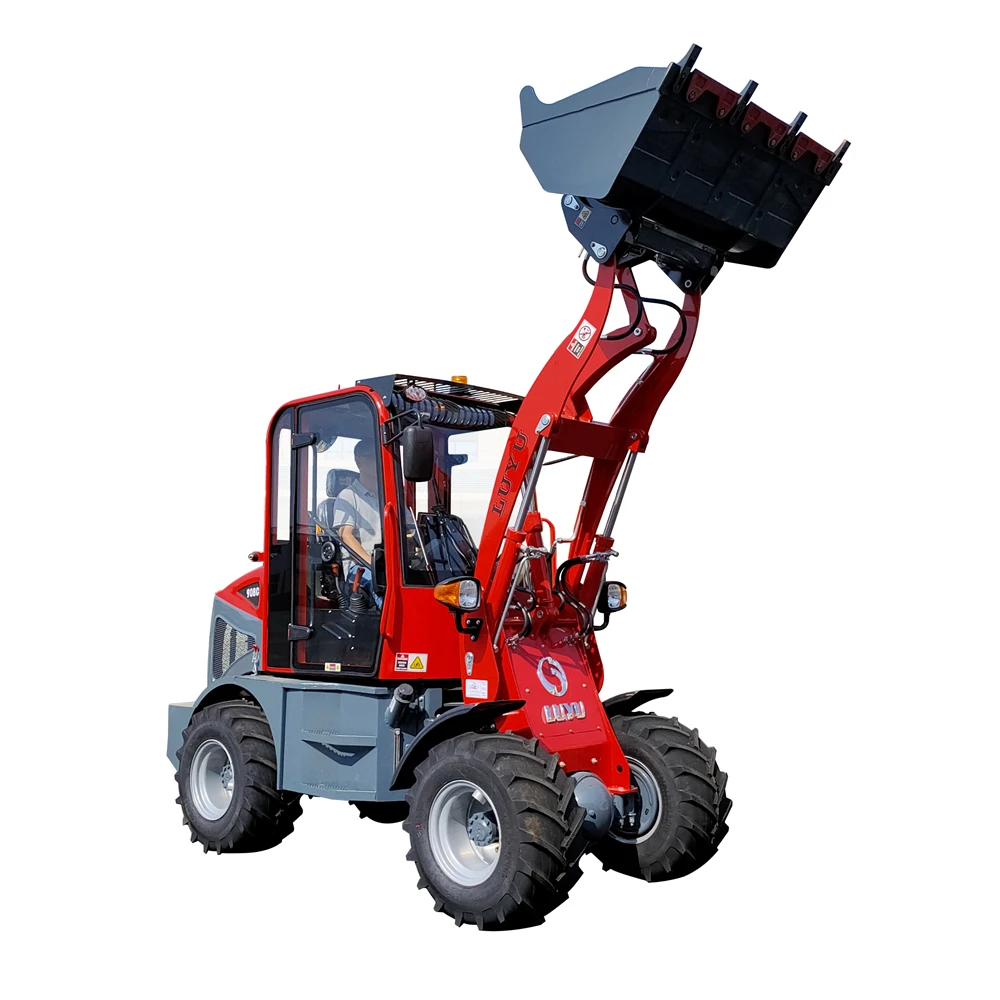Luyu ZL-908 Small Compact Loader payload 0.8ton agricultural garden farming fast speed exported engine front end mini loaders