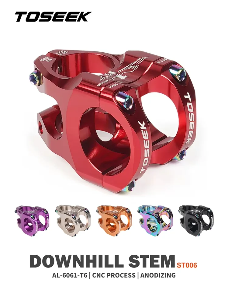 TOSEEK 31.8*35mm Bicycle Short Stem Ultralight High-strength Aluminum Alloy Bikes Stem MTB Road Folding