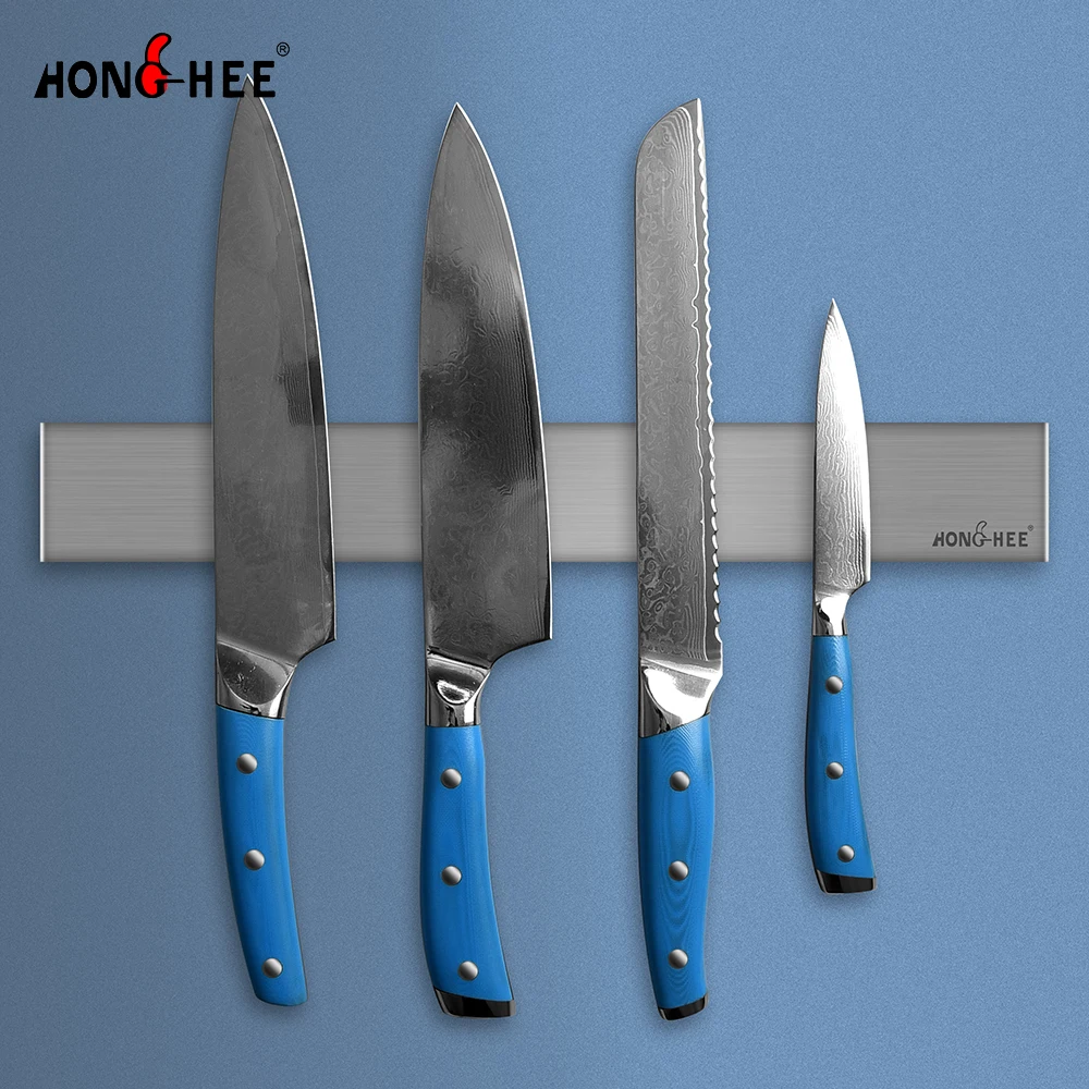 Powerful Magnet Stainless Steel Knife Hanger Strip Magnetic Knife Rack Strips Knife Holder Bar for Wall