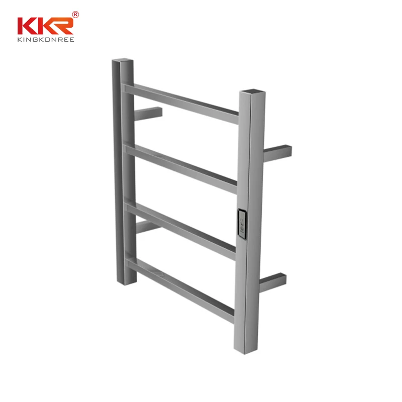 SS4 800*500mm luxury stainless steel square pipe heated towel rail rack