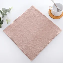 Custom manufacture wholesale microfiber coral fleece cleaning rags dish glass cloth napkins kitchen towel set