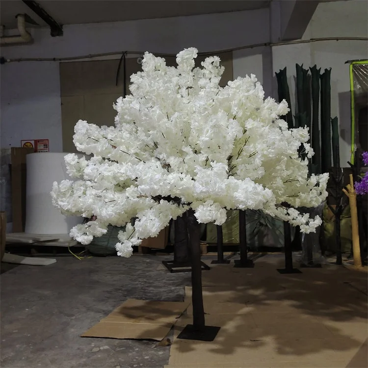 L-337 Customized Wedding Decoration Arches 4.9ft Tree Artificial Silk Flower White Centerpiece Cherry Blossom Tree for Table