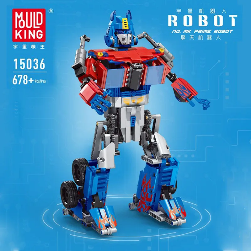 500-127 15036 Remote Control Programming Robot Transformation Electric Boys toys Ornament+Gift+Model Adult Blocks toys Mold King