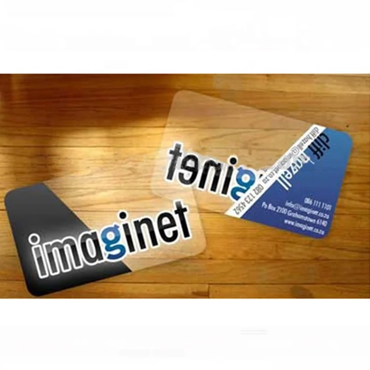 Alibaba china supplier transparent pvc plastic business card