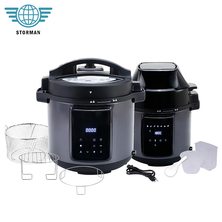 Factory Custom Rice Soup Stainless Steel 1000W All In One Electric Pressure Multicooker Air Fryers
