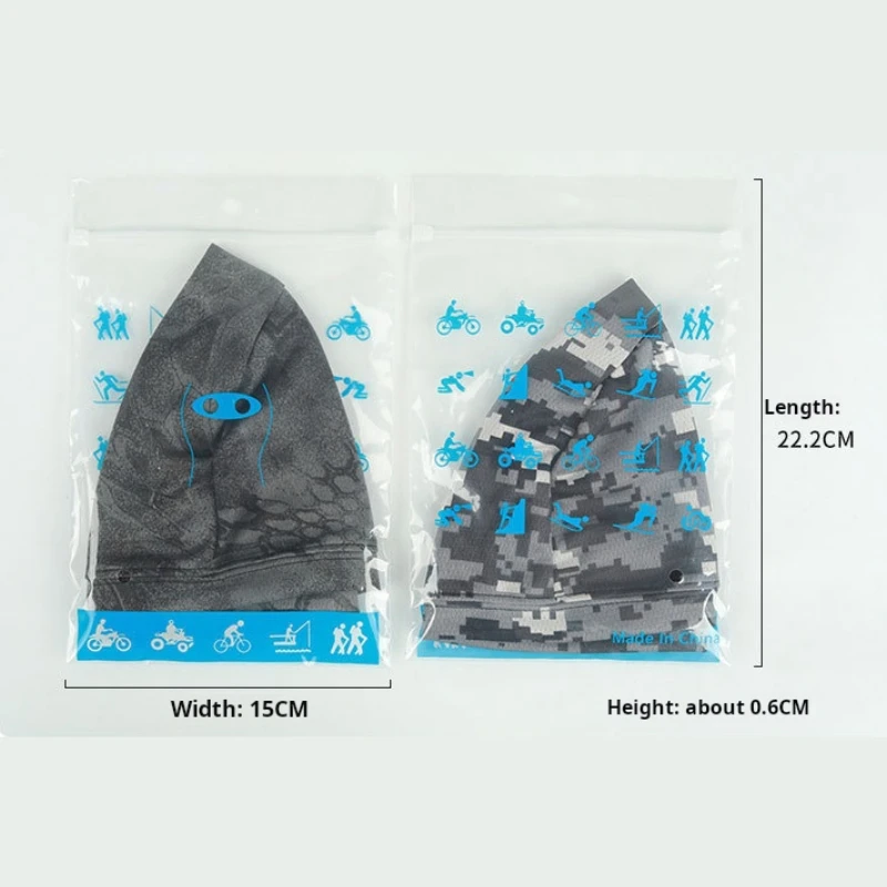 Outdoor Mountaineering Cycling Breathable Custom Logo Printed Bicycle Motorcycle Camouflage Skull Cap For Men