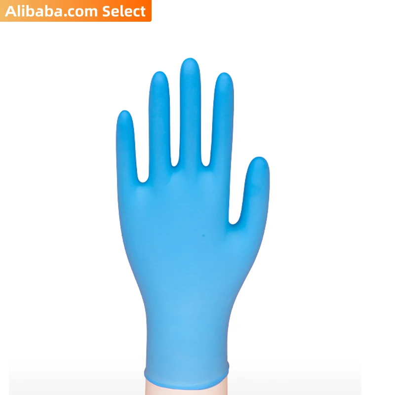 510k serial 9inch blue disposable medical grade nitrile surgical hand gloves guantes examination gloves