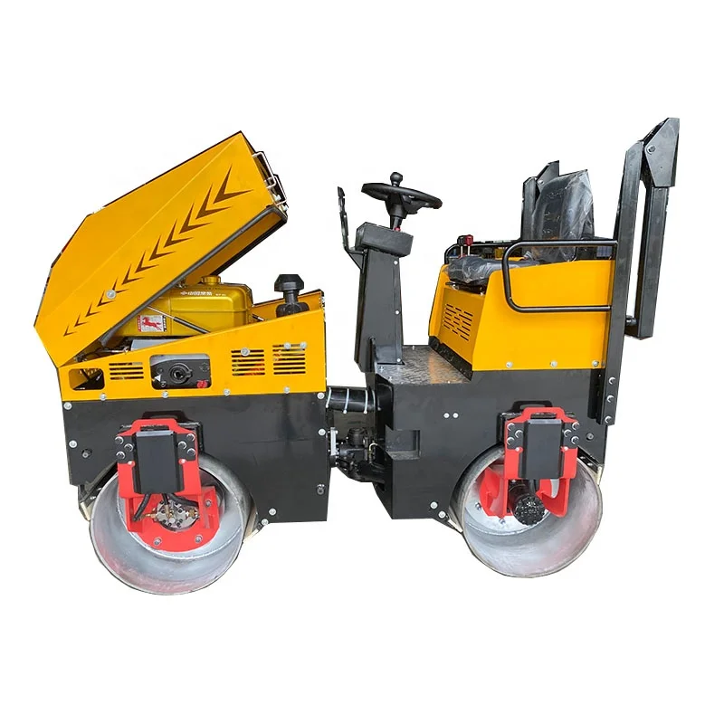 ride on rolling machine Diesel Hydraulic double drum bituminous concrete Rolling vibration compaction road rolling
