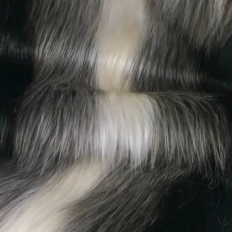 Оптовая продажа, индивидуальные полосы, 100% акриловая мягкая длинная ворсовая ткань из искусственного меха для одежды