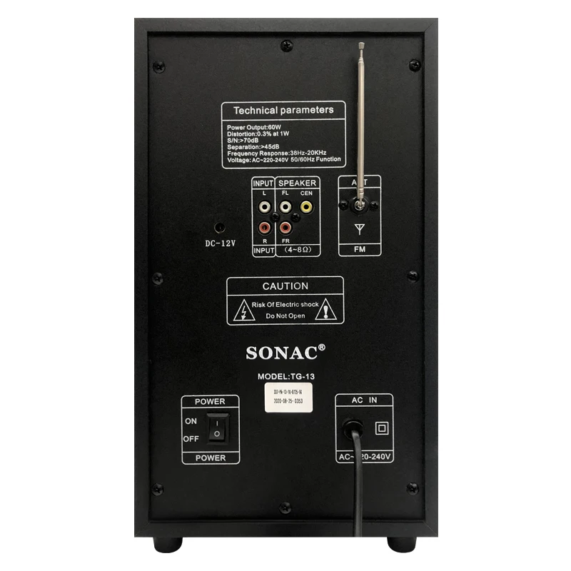 SONAC TG-13 3.1 Speaker Hi-Fi audio system sound Subwoofer professional speaker home theater wireless speaker