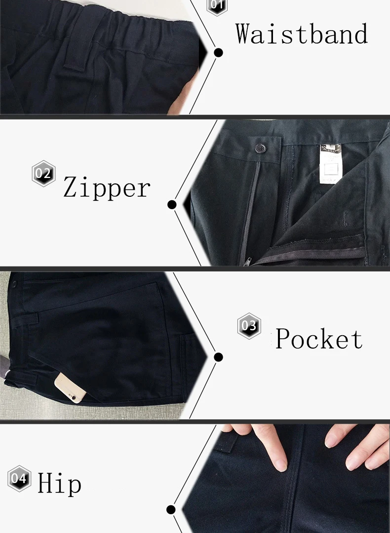 High Visibility Cotton Reflective Uniforms Workwear Safety Work Wear pants Security Uniform long pants For Men