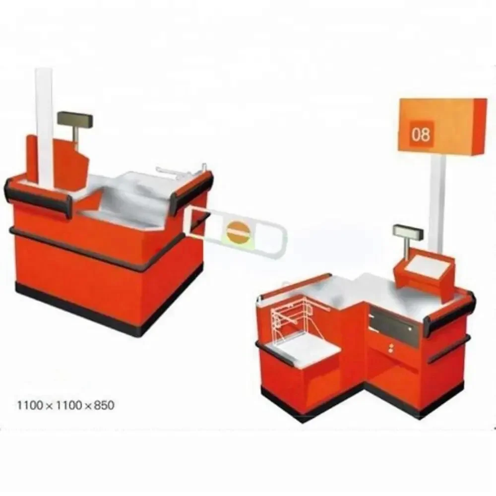 Customized size cashier desk for supermarket