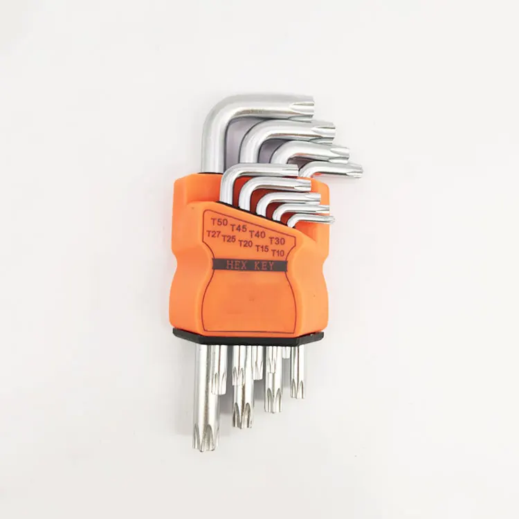 9 pcs (T10-T50) double end torx key L-shaped long arm Allen hex wrench
