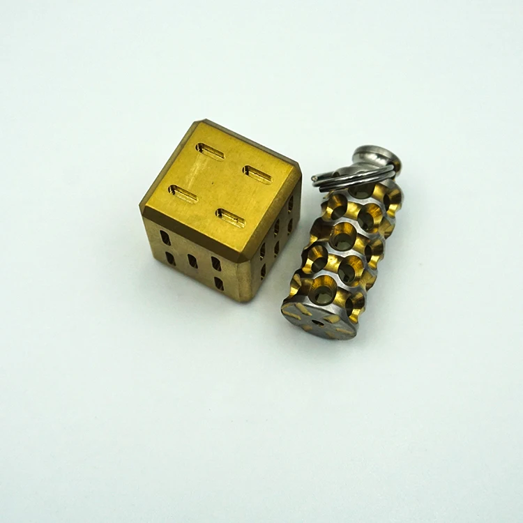 EDC Titanium Luminous Pendants Titanium Signal Bottle for Outdoor Survival
