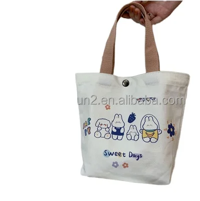 Canvas tote bag reusable custom tote bag canvas wholesale personality canvas lunch bag