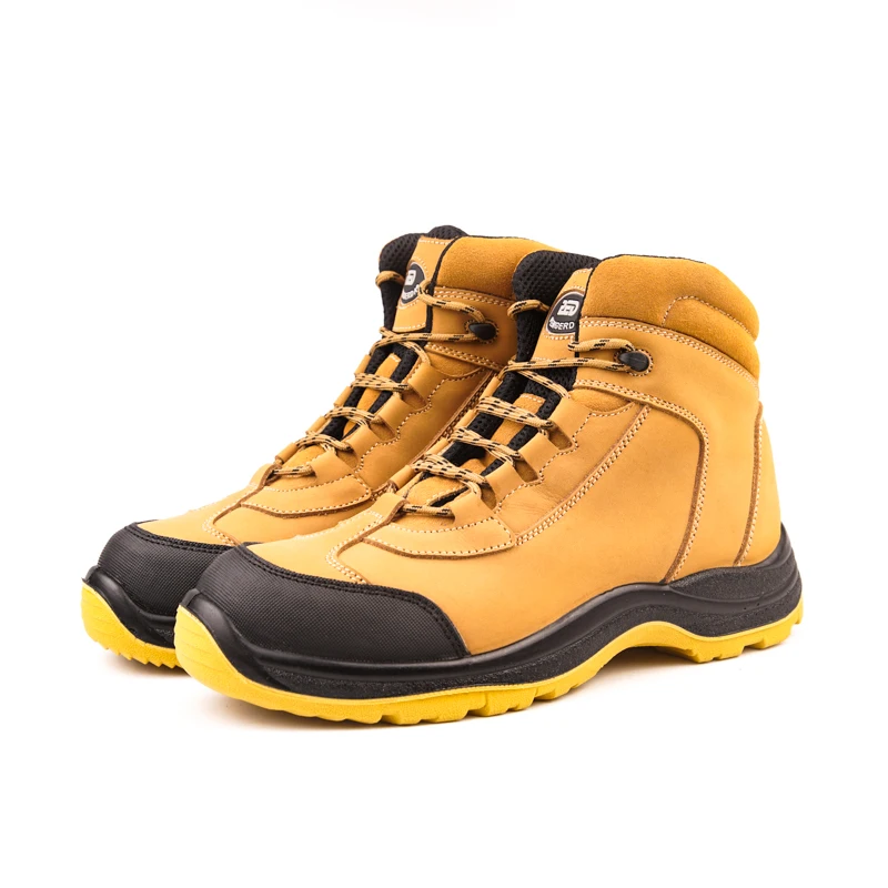 Customized Anti-puncture Steel toe hiking boot midi boot height safety shoes