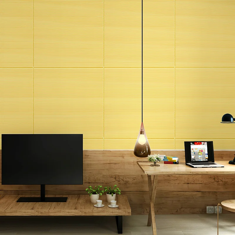 3d XPE foam wallpaper bamboo curtain design self-adhesive wall panels sticker