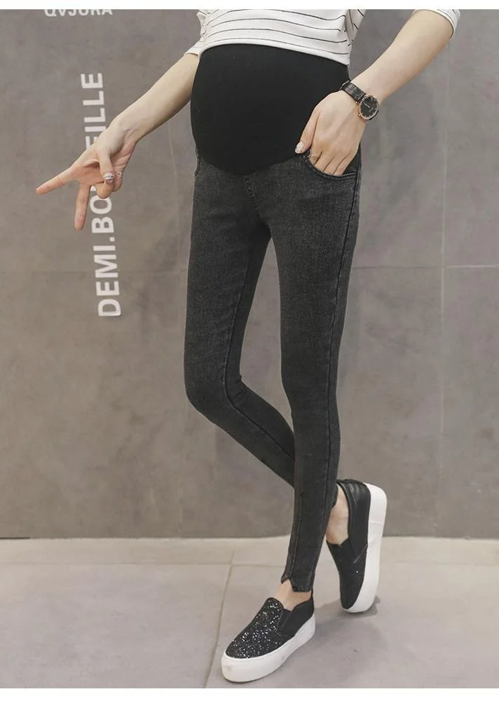 
Trousers For Pregnant Women Clothes Elastic Waist Maternity Pants Abdominal Pregnancy Jeans Stretch Leggings Clothing 