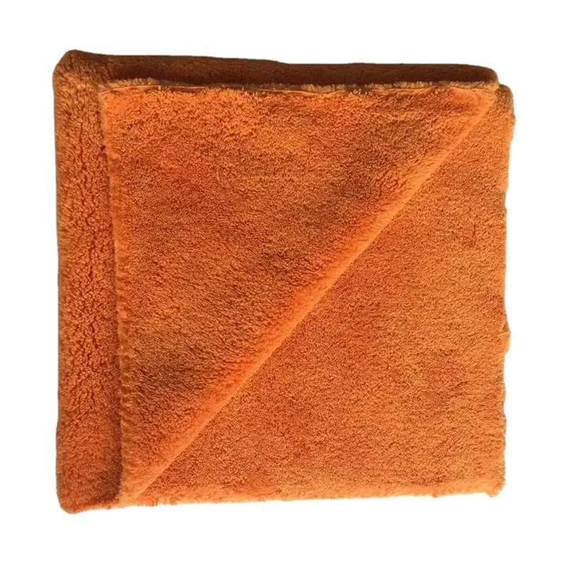 40x40 см оранжевый желтый 550gsm из микрофибры Коралловая флисовая ткань для чистки полотенец