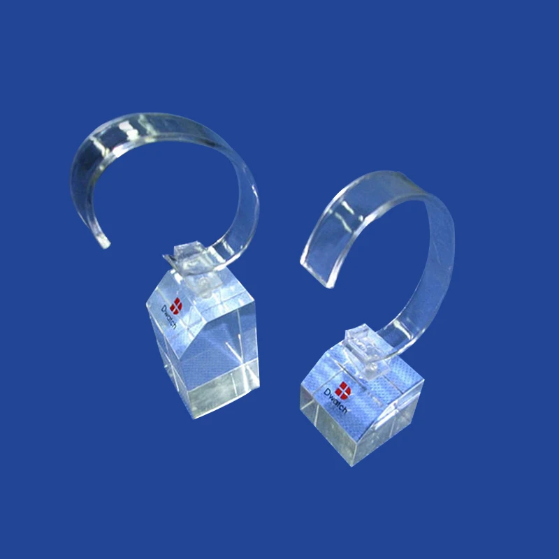 Best sales high quality luxury custom acrylic watch display rack with hot stamp logo, durable watch display rack