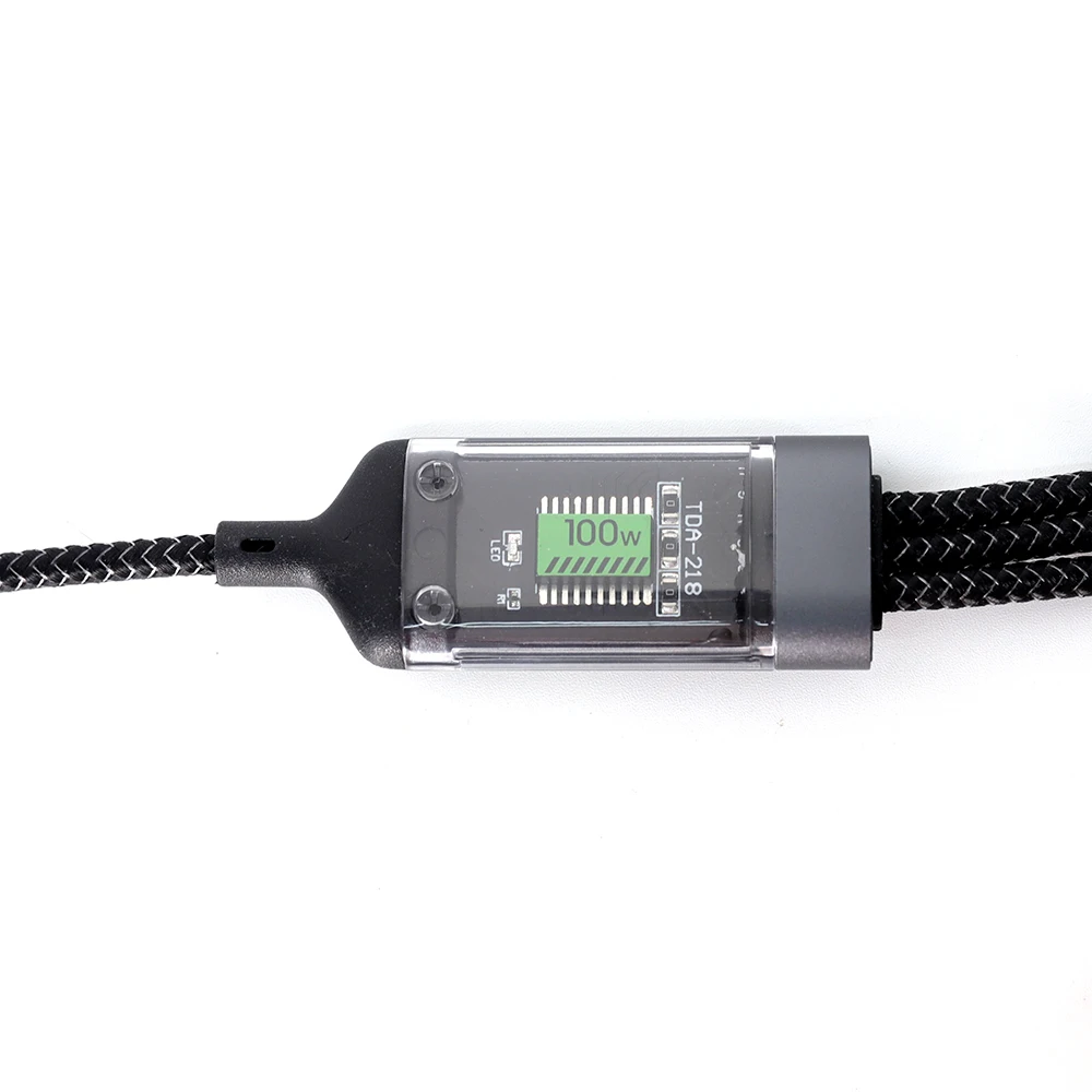 High Quality Nylon Braided 100W USB Multiple Cable 3 in 1 with LED Light