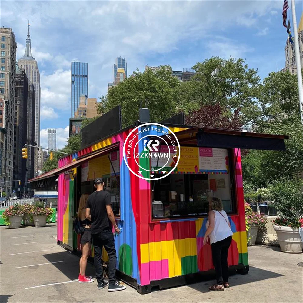 Custom Designed 20ft Luxury Portable Mobile Container Juice Bar 40ft Prefabricated Container For Cafe And Restaurant
