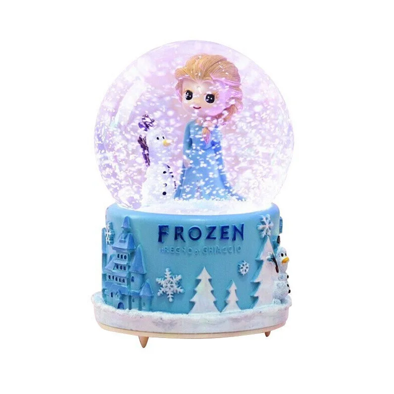 Resin Princess Fairy Tale LED Snow Globe With Music Personalized Musical Glass Snow Globes