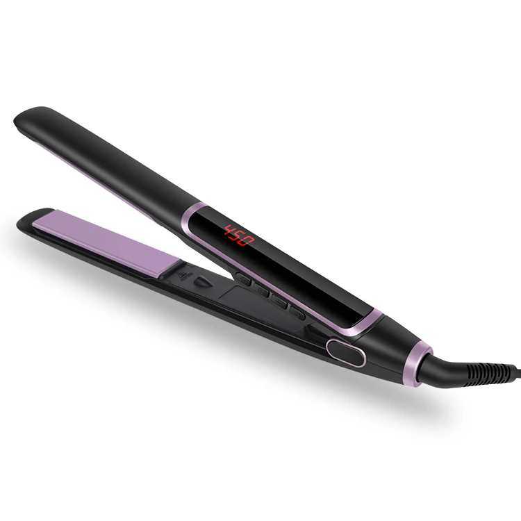 Dual Voltage MCH Ceramic Titanium-Plated 2 In 1 Hair Straightener Curler and Curling Iron