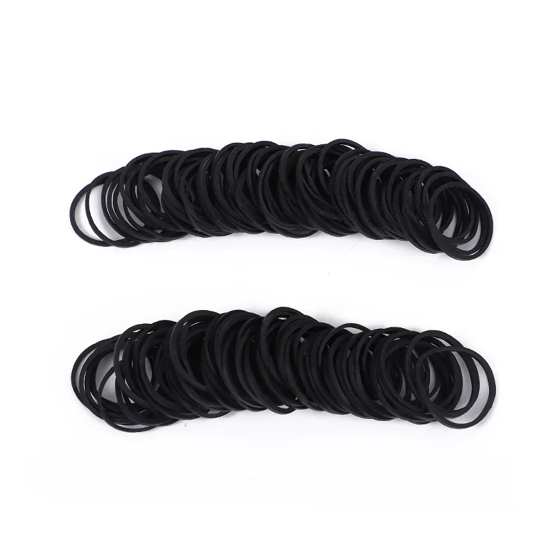 Cheap  Dia.25 black imported rubber bands special color rubber ring for hair salons natural rubber wholesale