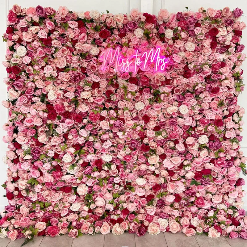 Шелковая Цветочная стена красная роза цветок настенная панель для свадебного декора различные типы изготовления новейших дизайнов на заказ
