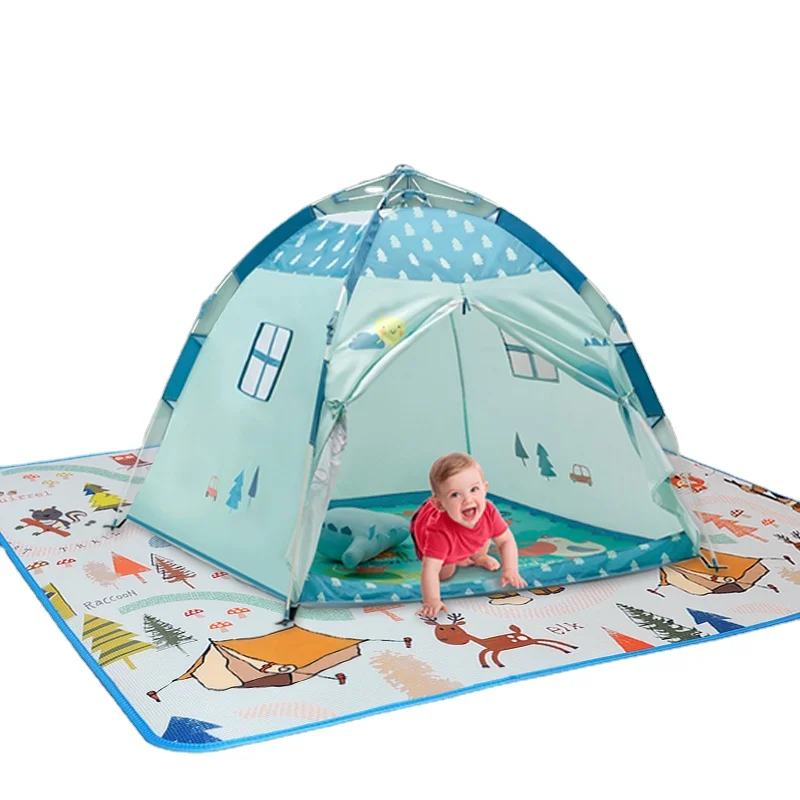 BabyGo Children Crawling Pad Animal + Monkey Kids Developing Mat Playmat Puzzles Waterproof Outdoor Beach Picnic Baby Play Mat