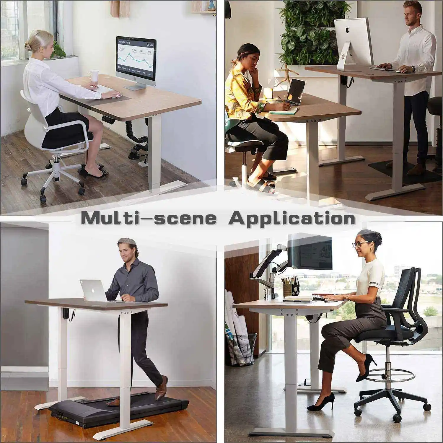 High Quality Ergonomic Rising Desk Steel Table Height Adjustable For Sit To Stand Desk Standing Computer Desk