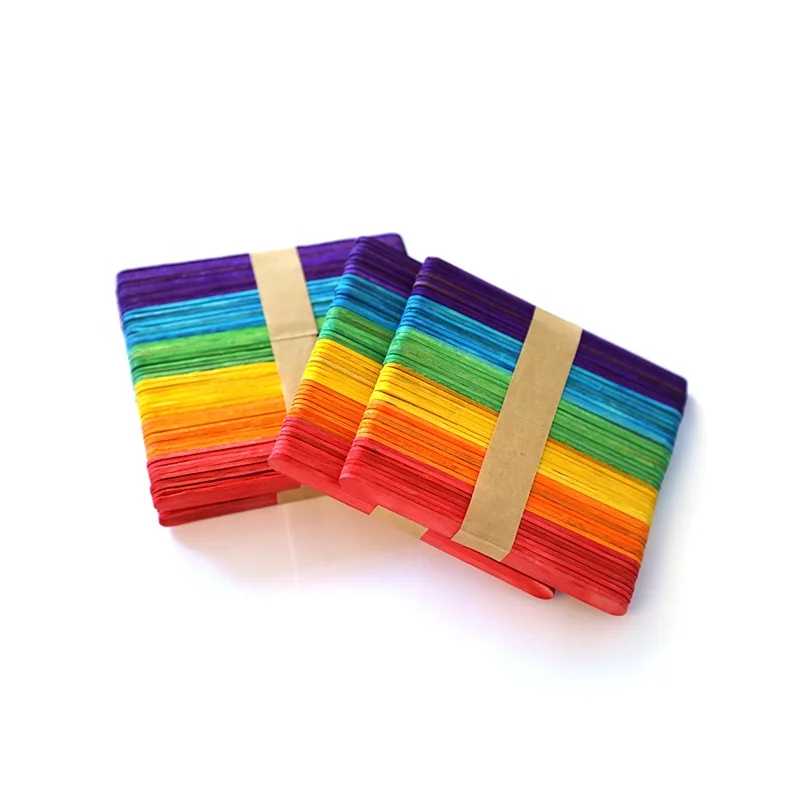 Цветные деревянные палочки для фруктового льда, поделки «сделай сам» для детского творчества, художественные инструменты