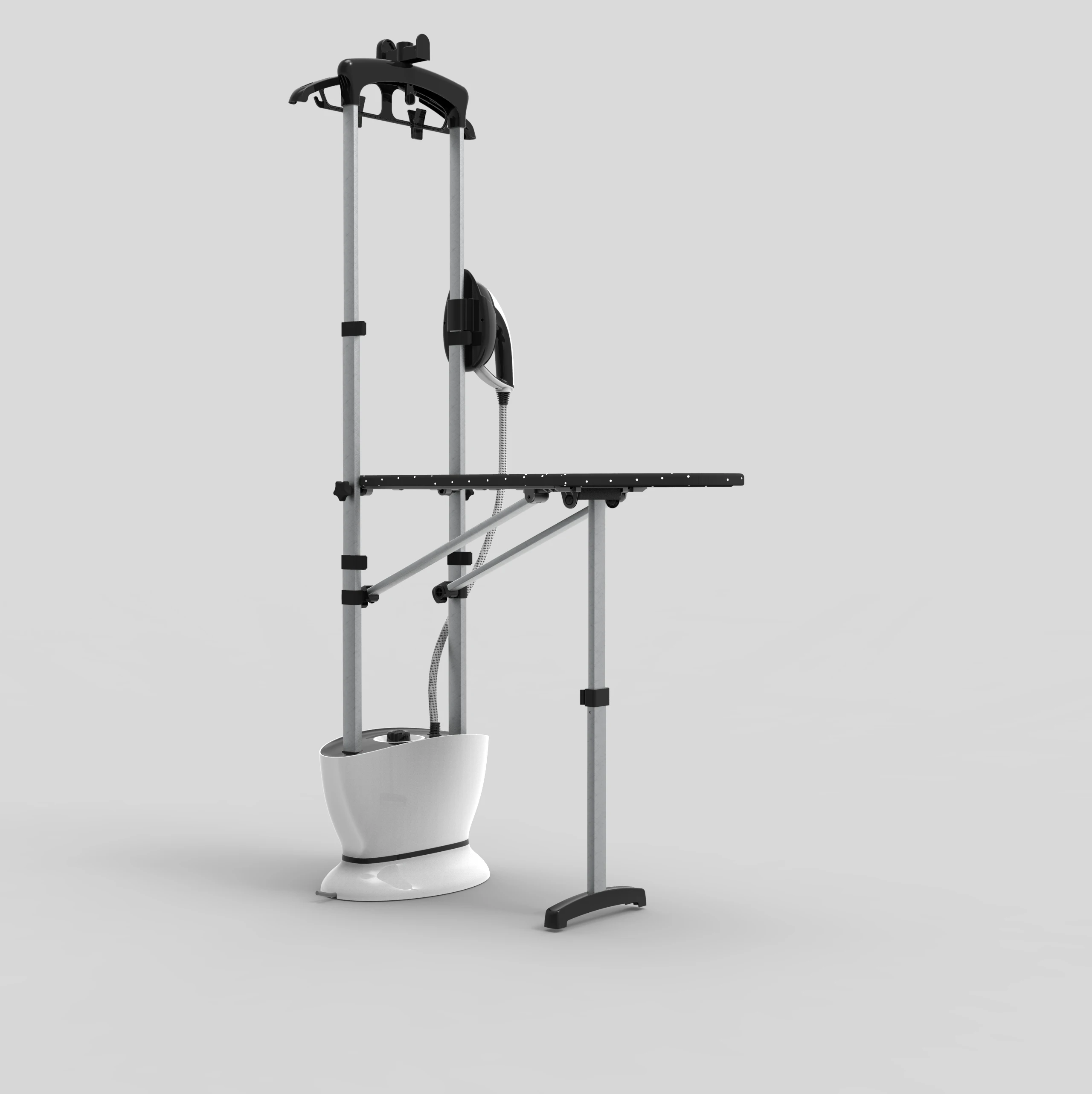 Standing Vertical Garment Steamer and Strong Horizontal Steam Iron With Ironing Board