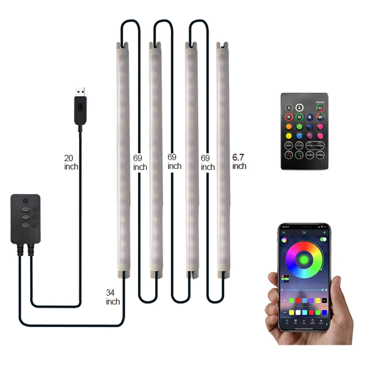 2020 new car led welcome light  with  manual and APP Controller Atmosphere Light