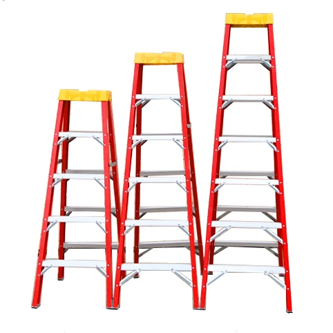 Высокое качество легкая лестница frp квадратная труба frp лестница frp grp электрическая изоляционная лестница