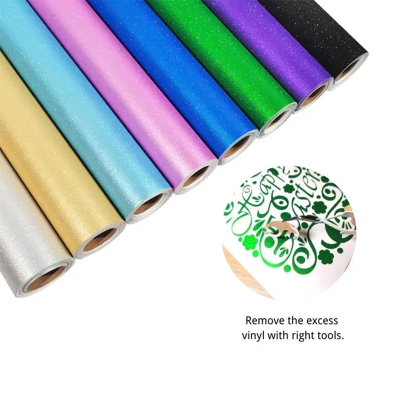 Shunaimei Custom Vinyl Decal  Glass Decal  Glitter Adhesive Vinyl permanent self adhesive vinyl roll