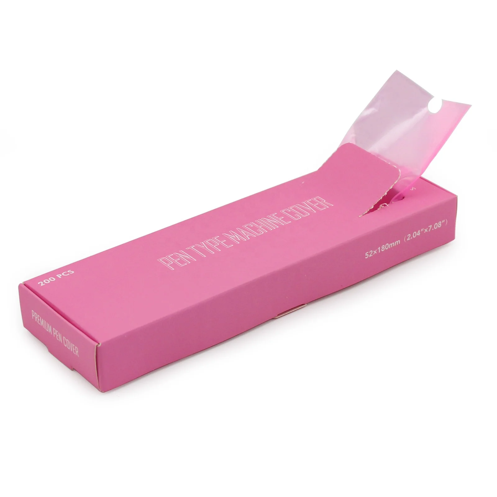200pcs/box Pink Tattoo Pen Machine Cover Bag Permanent Makeup Wireless Pen Sleeves
