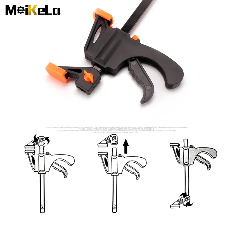 MeiKeLa Wood Working Tool Clamp Woodworking Clamp F-type Plastic Quick Clip