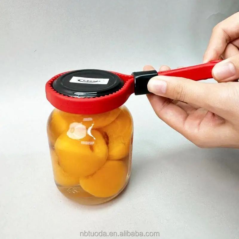 Waterproof Rubber Jar Opener Jar Lid Opener with Retractable Button, Portable Canning Jar Opener for Weak Hands