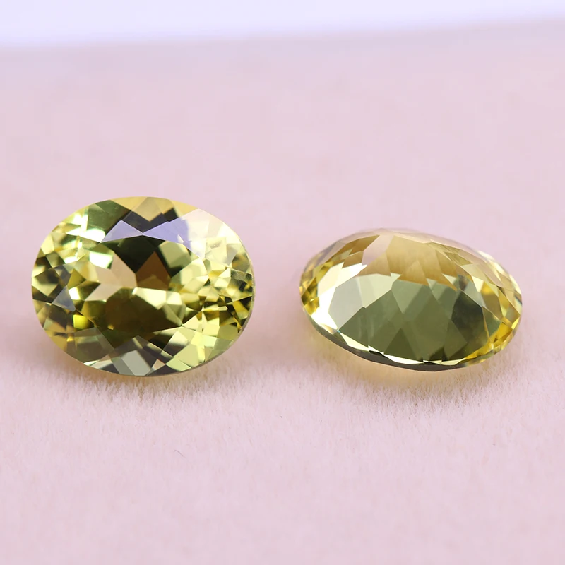 Loose Gemstone High-end Quality Lab Grown Yellow  Sapphire