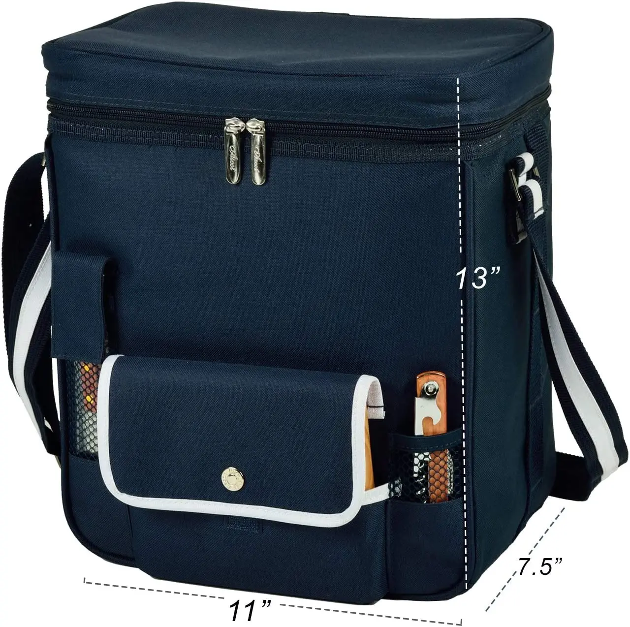 Outdoor Custom Large Capacity Waterproof Picnic Wine Bag For 2 Person With Cutlery Set Cooler Compartment  Picnic Food Bag