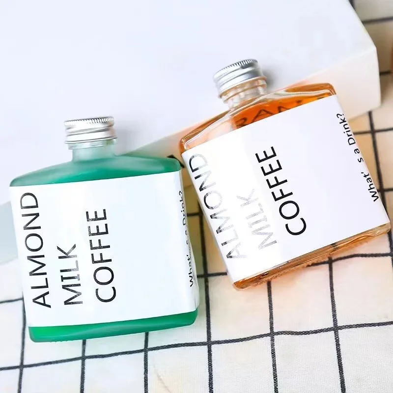 China Manufacturer Hip Flask Small Glass Bottles For Skin Care Shot Glass Bottle Body Cream Square Bottle for Shower Cream