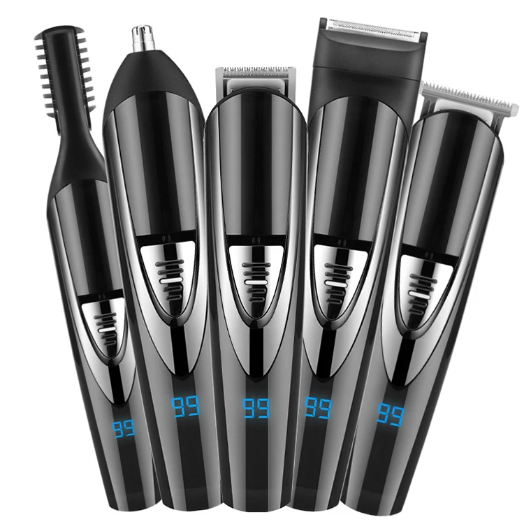 Multi Groomer USB charging 5 in 1 Wireless Hair Trimmer Series Beard Face Body Mens Grooming Kit Hair Clipper