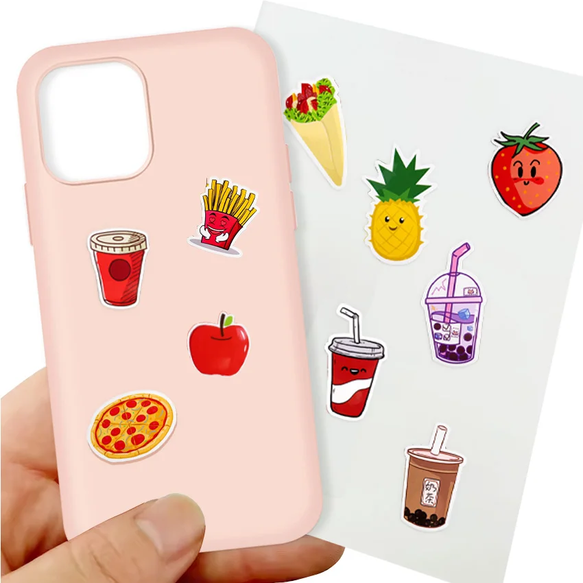Custom promotional die cut stickers logo paper printing vintage decorative phone stickers