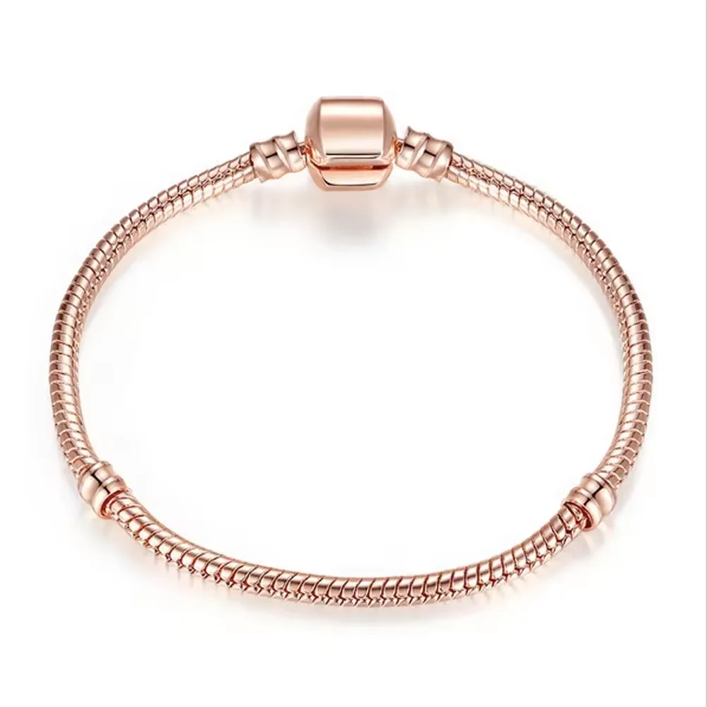 925 Sterling Silver Charms Bracelet Custom European Beads Bracelets for Women