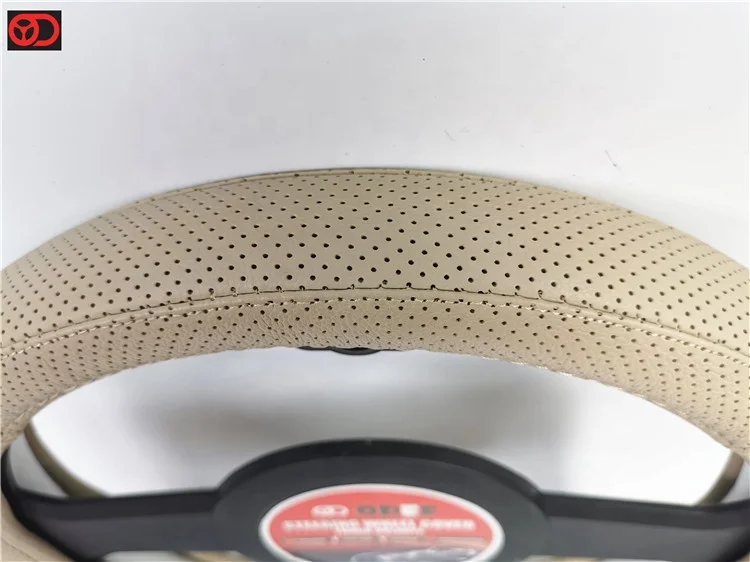 
Car Accessories Shop Car Steering Covers Non-Slip Genuine Leather Steering Wheel Cover with Factory Price 