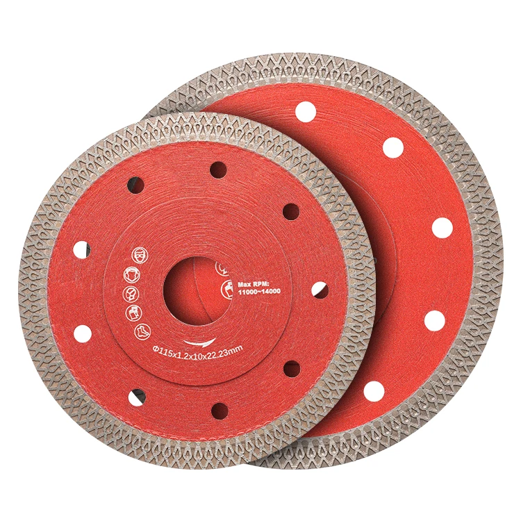 DEYI OEM High Quality Steel Diamond Saw Blade Disk 105mm 115mm 125mm Mesh Thin Turbo Cutting Saw Blade Porcelain Tile Cutting